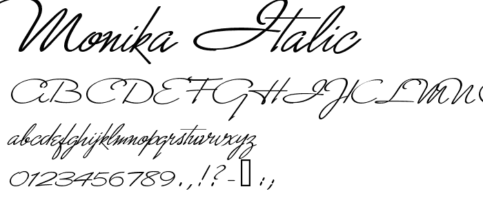 Monika Italic font